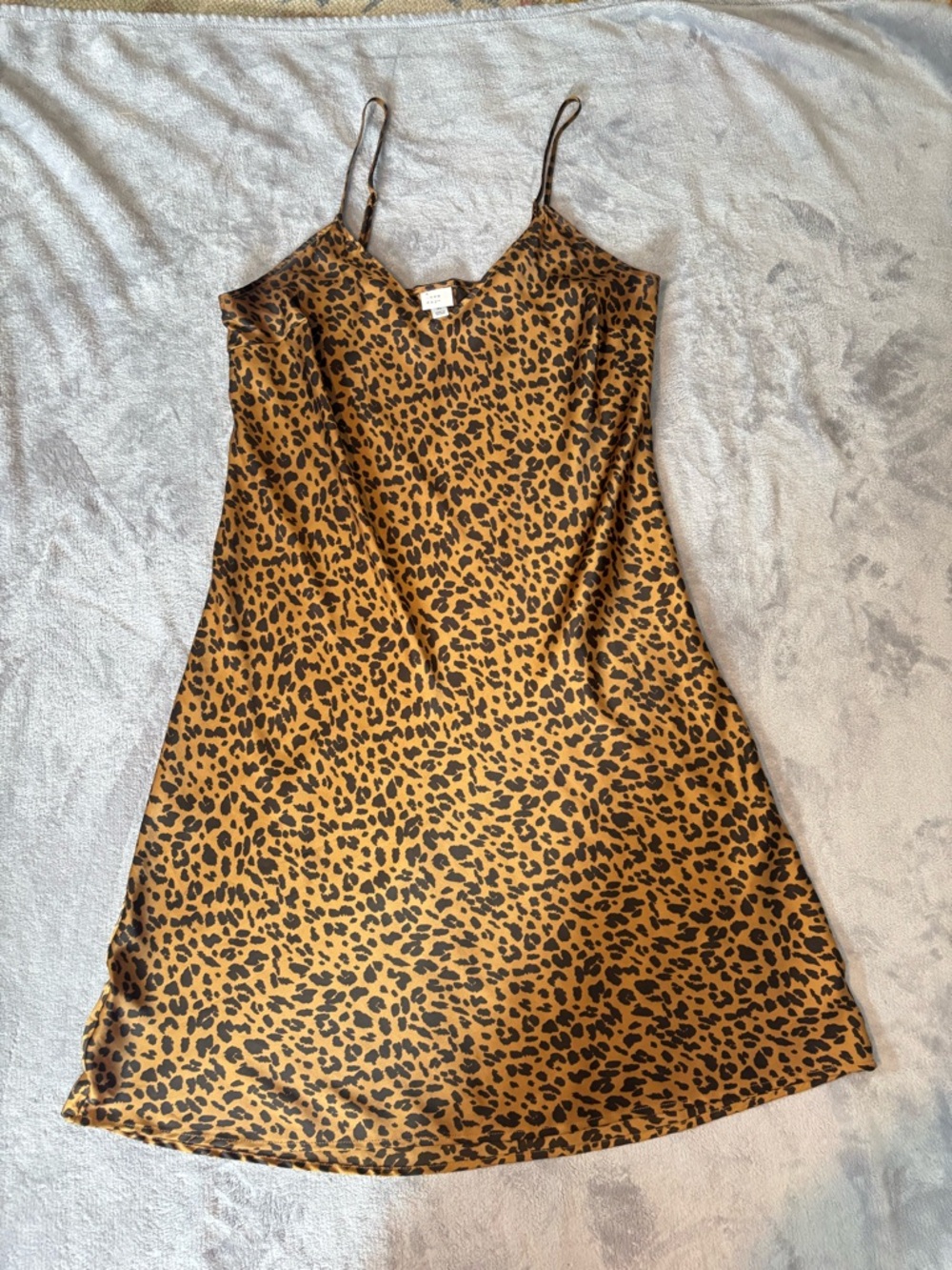 a new day Leopard-Print Mini Slip Dress in Brown and Black